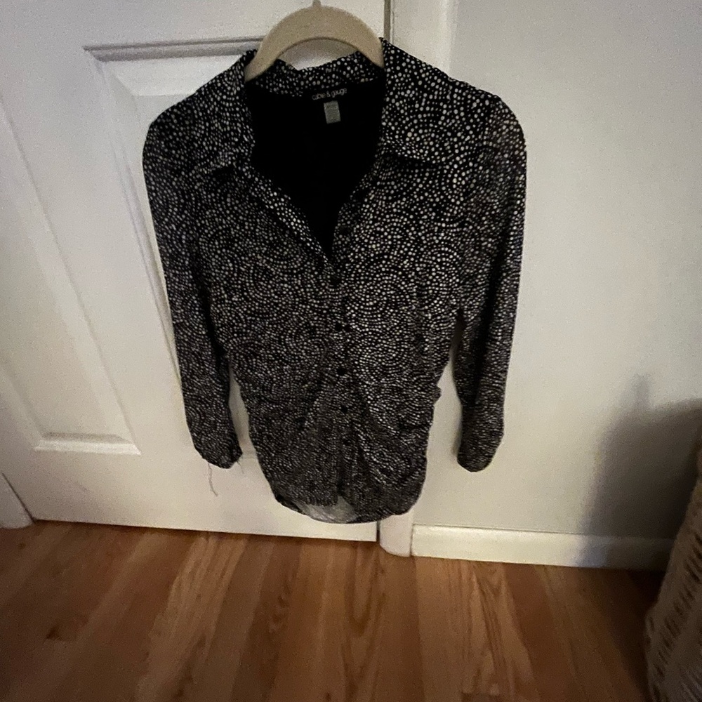 Cable & Gauge Black and White Patterned Top